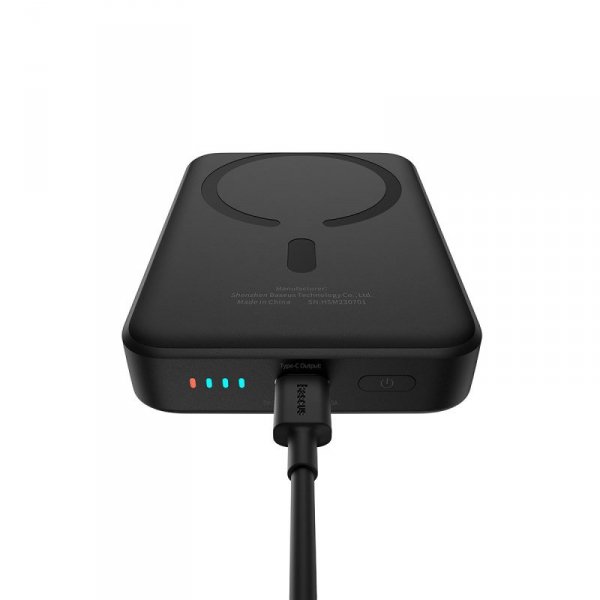 Powerbank Baseus Magnetic Mini Air Wireless 10000mAh 20W+kabel USB C-USB C (czarny)
