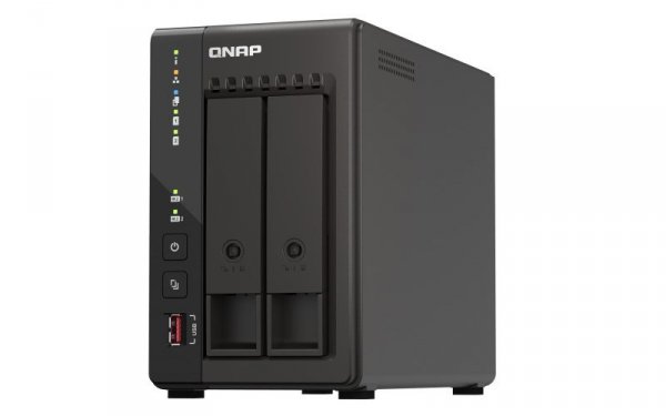 Qnap TS-253E-8G, Tower, 2 x 2.5&quot;/3.5&quot; SATA, Intel Celeron J6412 4C/4T, 8 GB DDR4 onboard not expandable, 2 x 2.5GbE, E