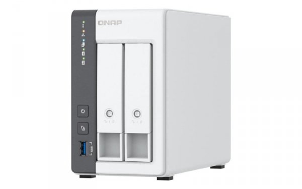Qnap TS-216G, Tower, 2 x 2.5&quot;/3.5&quot; SATA, ARM 2.0GHz Quad core, 4GB, 1 x 2.5GbE + 1 x GbE, External adapter (PSU)
