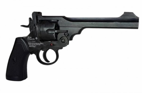 Rewolwer WEBLEY MKVI .455 Police kal.4,5 mm Diabolo łuski 6-strzał. lufa 4&quot; CO2 Black Ekp do17J