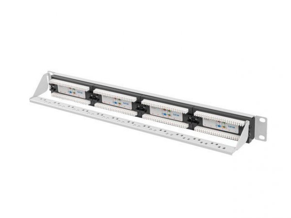 LANBERG PATCH PANEL 24 PORT 1U 19&quot; KAT.6A UTP SZARY PPUA-1024-S