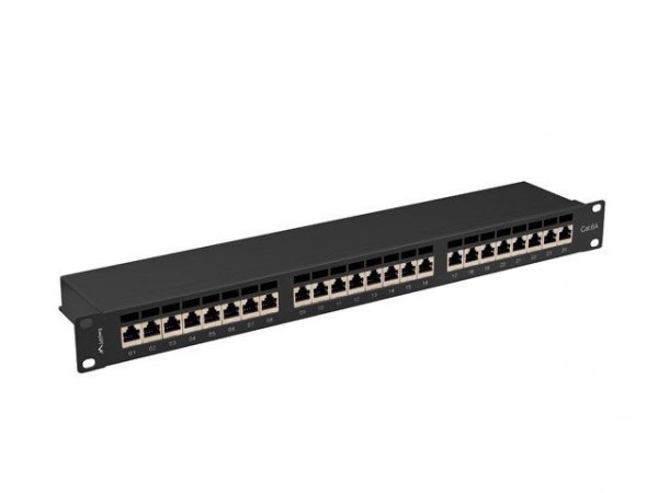 LANBERG PATCH PANEL 24 PORT 1U 19&quot; KAT.6A FTP CZARNY PPSA-1024-B