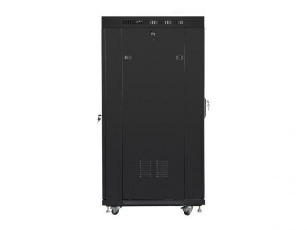 LANBERG SZAFA STOJĄCA RACK 19&quot; 27U 800X1000 DRZWI SZKLANE LCD CZARNA (FLAT PACK) FF01-8027-12BL