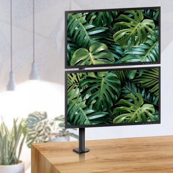 MACLEAN UCHWYT DO MONITORAMAX VESA 100X100, 13-27&quot;, 9KG, PODWÓJNY MC-967