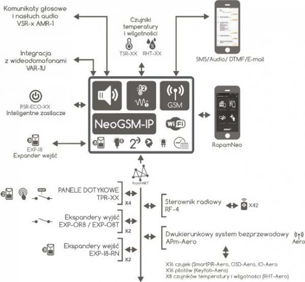 ROPAM ZESTAW NEOGSM-IP-SET BEZ MANIPULATORA