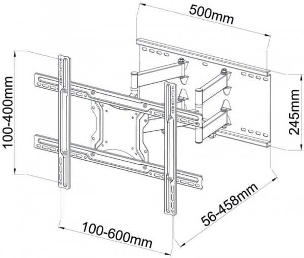 UCHWYT DO TV LED/LCD AR-87 ART 40-80&quot; 60KG reg. pion/poziom 46cm