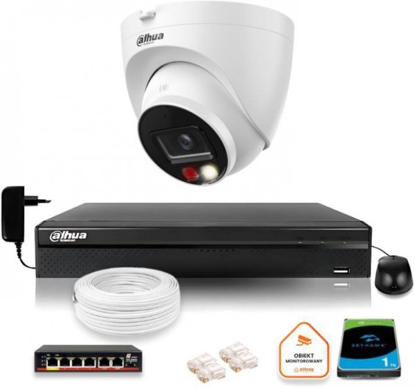 ZESTAW Kamera IP Dahua 6mpx IPC-HDW1639T-A-IL-0280B-S6 + DYSK 1TB