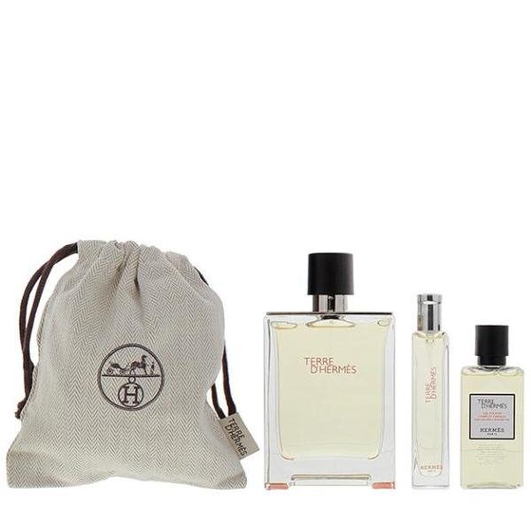 Hermes Terre d'Hermes Set - Eau de Toilette 100 ml + Eau de Toilette 15 ml + Shower Gel 40 ml