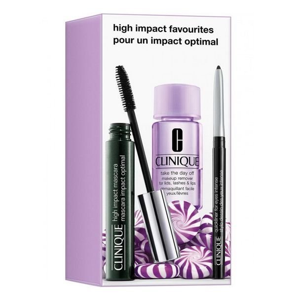 Clinique Hight Impact Favourites - High Impact Mascara 7 ml + Quickliner for Eyes Intense 14 g + Makeup Remover 30 ml