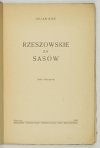 NIEĆ Julian - Rzeszowskie za Sasów. Szkic historyczny.