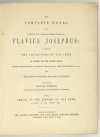 FLAVIUS Josephus - The Complete Works of the learned and authentic jewish Historian [...] London & New York [ca 1870]