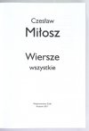 MIŁOSZ Czesław - Wiersze wszystkie.