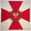 [SZTANDAR]. Nieukończony sztandar pułkowy (jeden jego płat) zaprojektowany wg wzoru wojskowego, zapewne dla pułku piechoty. [194-?].