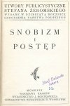 Żeromski Stefan - Snobizm i postęp. 1929.