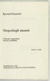 KRYNICKI Ryszard - Niepodlegli nicości. (Wybrane i poprawione wiersze i przekłady).