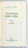 Franz Kafka - Dzienniki 1910-1923. Przeł. Jan Werter. Przedmowę napisał Zbigniew Bieńkowski