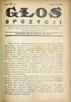 GŁOS Opozycji. Tygodnik polityczno-społeczny.