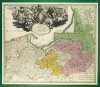 [PRUSY]. Regnum Borussiae Gloriosis auspicijs Serenissimi [...] Friderici III Primi Borussiae Regis [...] Geographice cum vicinis Regionibus adumbratum. Miedzioryt kolorowany form. 48,2x57 cm