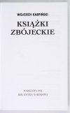 KARPIŃSKI Wojciech - Książki zbójeckie.