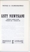 SYLWESTROWICZ Witold D. - Listy niewysłane. Dziennik z okresu wojny