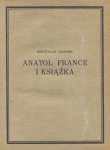 Brahmer Mieczysław — Anatol France i książka.