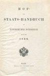 HOF- und Staats-Handbuch des Kaiserthumes Österreich für das Jahr 1866. Wien. Verlag von F. Manz.