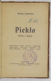 Grabiański Wacław - Piekło (Szkice z wojny) 