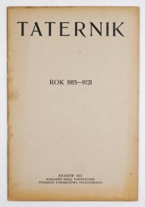TATERNIK. Organ Sekcji Turystycznej Pol. Tow. Tatrz.