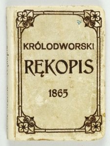 HANEK Vaceslav - Rukopis kralodvorsky i zelenohorsky. Zpevoprawne basne. Slovne i verne v povodniem starem jazyku. Vyd. XV