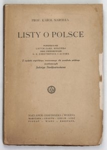 SAROLEA Karol - Listy o Polsce [...]