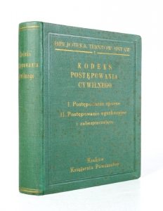 KODEKS postępowania cywilnego. (Postępowanie sporne, postępowanie egzekucyjne i zabezpieczające). Wyd. III. 1934