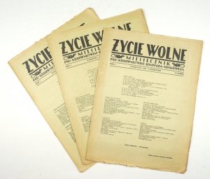 ŻYCIE Wolne. Miesięcznik. R. 1, nr 10-12: 1927.