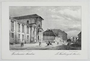 [KRAKÓW]. Przedmieście Stradom. Le Faubourg de Stradom. Litografia form. 10,9x17,9 na ark. 14,9x22 cm