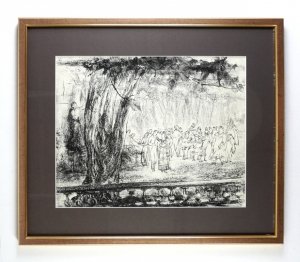 SOBIESZCZAŃSKA Kalina (1916-1992) - Bal w ogrodach pałacu Potockich w Krzeszowicach.