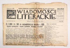[Bruno Schulz] Wiadomości Literackie. R. 12, nr 51/52 (631/632): 29 XII 1935. s. 24.