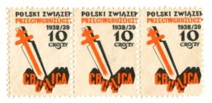[ZNACZEK KWESTARSKI] - Gruźlica. Polski Związek Przeciwgruźliczy 1938/39. 10 groszy