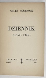 GOMBROWICZ Witold - Dziennik (1953-1956).