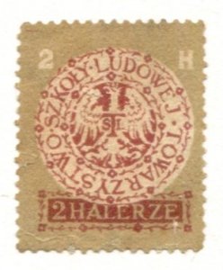 [ZNACZEK KWESTARSKI] Towarzystwo Szkoły Ludowej. 2 halerze.