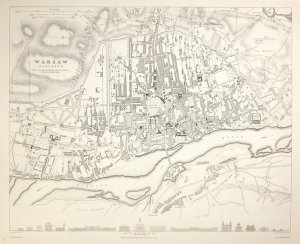 [WARSZAWA]. Warsaw (Warszawa). Miedzioryt form. 29,3x36,9 na ark. 33,8x41 cm.