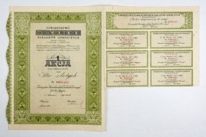 TOWARZYSTWO Starachowickich Zakładów Górniczych, Spółka Akcyjna. 1 akcja na okaziciela na sto złotych.