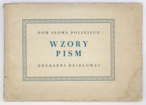 WZORY pism Drukarni Dziełowej  1952