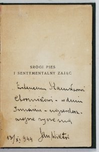 Wiktor Jan - Srogi pies i sentymentalny zając (dedykacja autora)