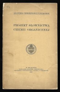 Projekt słownictwa chemii organicznej
