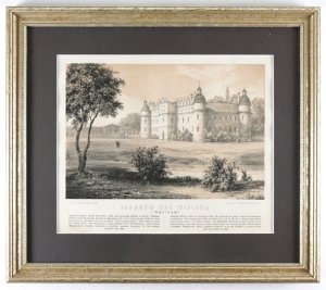[BARANÓW]. Baranów nad Wisłoką. (Galicya). Litografia na tincie 19,5x28,9 cm