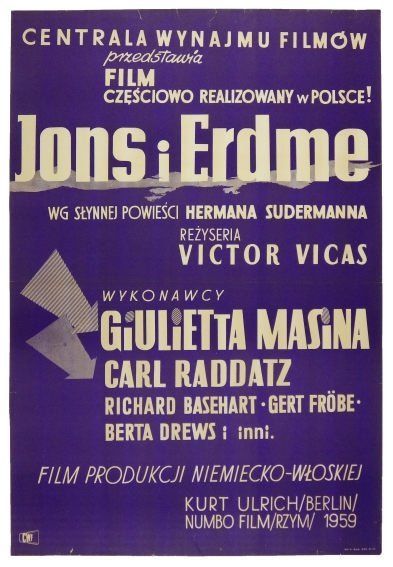 Anczykowski Zygmunt - Jons i Erdme. [1962]. Plakat filmowy