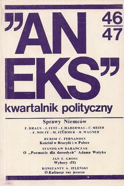 Aneks - kwartalnik polityczny. Nr 46/47.