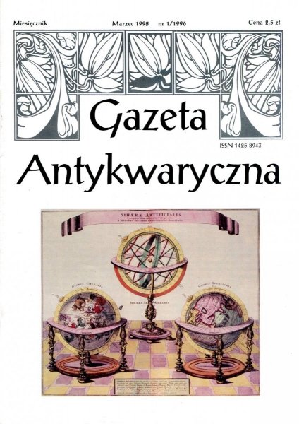 Gazeta Antykwaryczna. [R.1], nr 1: marzec 1996.