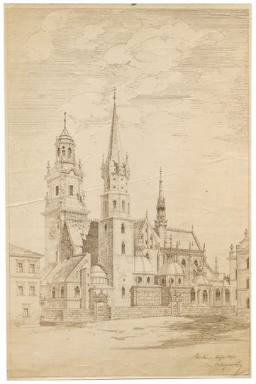 [KRAKÓW - Katedra Wawelska - widok zewnętrzny - fotografia sytuacyjna i widokowa].