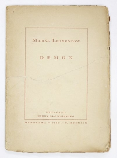 LERMONTOW Michaił - Demon. Przekład Ireny Słomińskiej