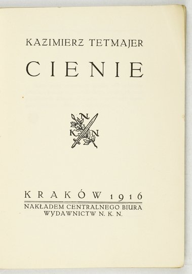 TETMAJER Kazimierz - Cienie.